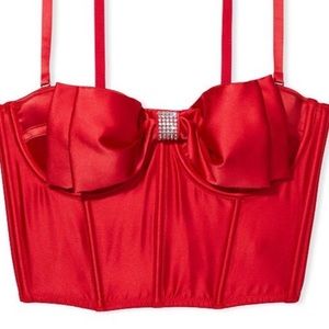 NEW Victorias Secret Cupped Bow Bra Top